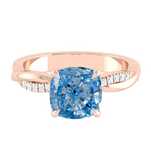 Load image into Gallery viewer, Fiore Cushion Ocean Blue Diamond
