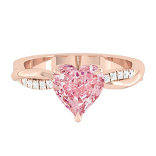 Load image into Gallery viewer, Fiore Heart Rosé Pink Diamond
