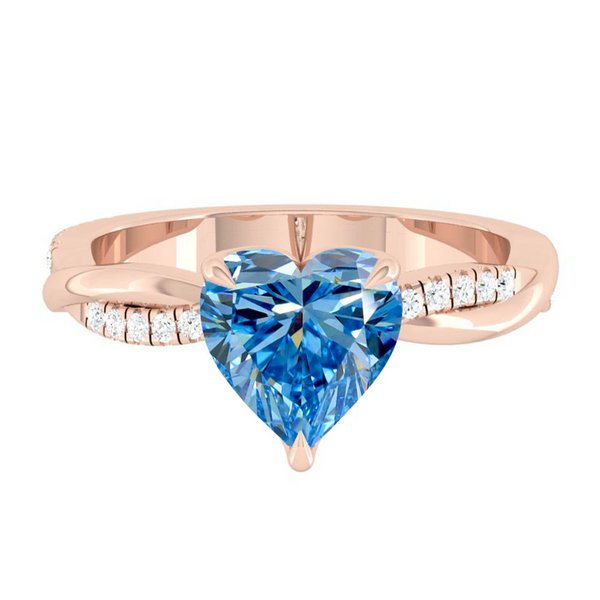 Lucce Fiore Heart Ocean Blue Diamond
