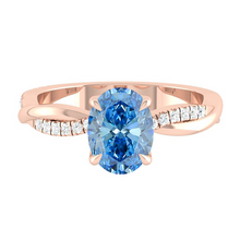 Load image into Gallery viewer, Fiore Oval Ocean Blue Diamond
