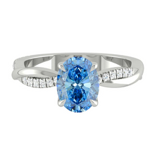 Load image into Gallery viewer, Fiore Oval Ocean Blue Diamond
