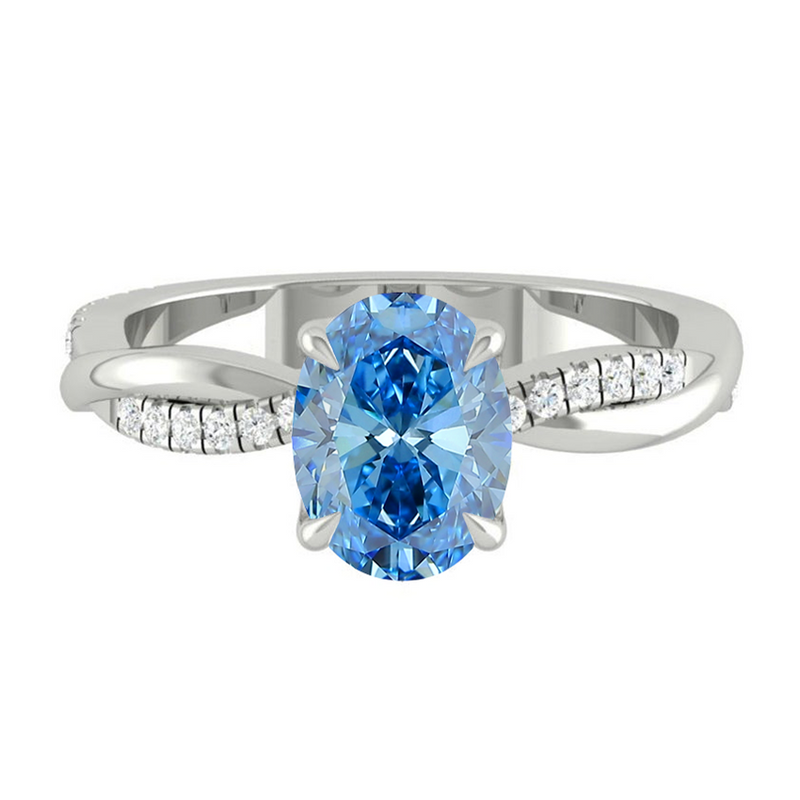 Fiore Oval Ocean Blue Diamond