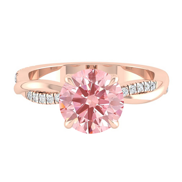 Lucce Fiore Round Rosé Pink Diamond