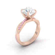 Load image into Gallery viewer, Petal Moissanite Engagement Ring with Pink Diamonds Philippines
