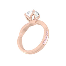 Load image into Gallery viewer, Pink Diamond Engagement Ring with twisting band Philippines
