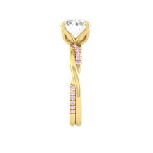 Load image into Gallery viewer, Pink Diamond Engagement Ring with twisting band Philippines
