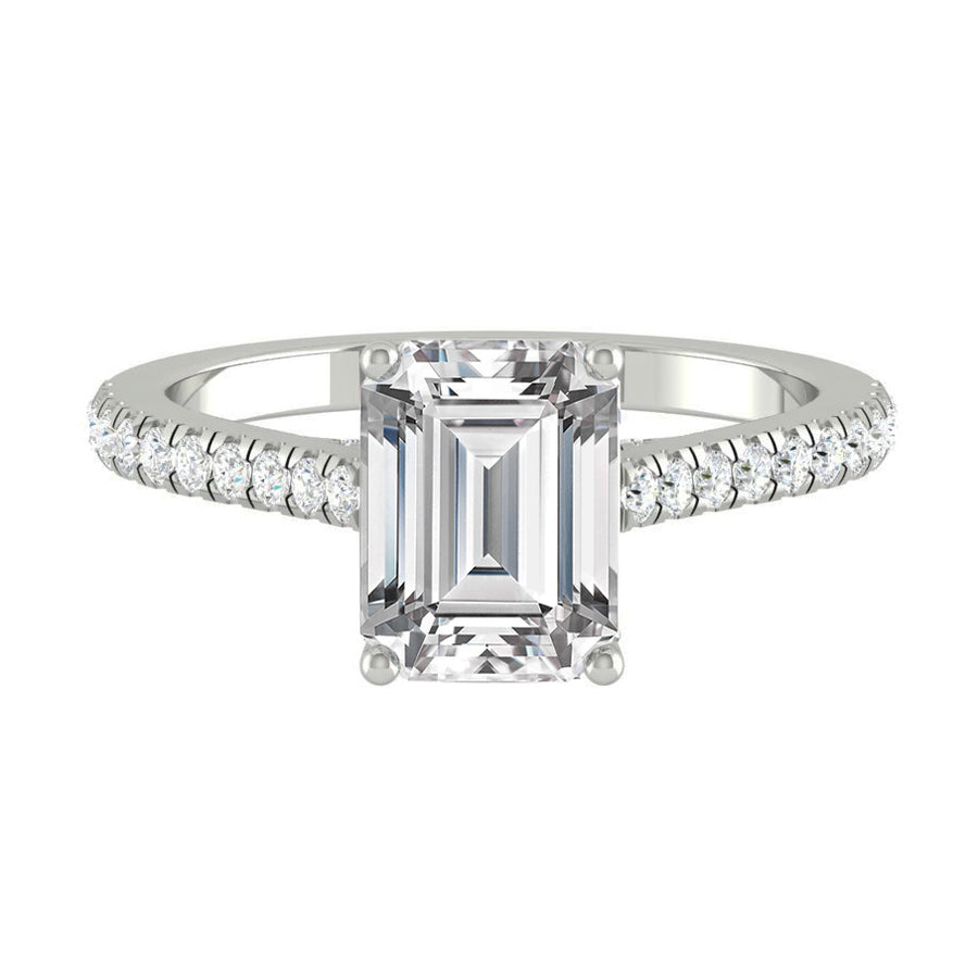 Load image into Gallery viewer, LUCCE FIRENZE™ Pavé Emerald Natural Diamond 0.61ct E VVS2 GIA 18K White Gold
