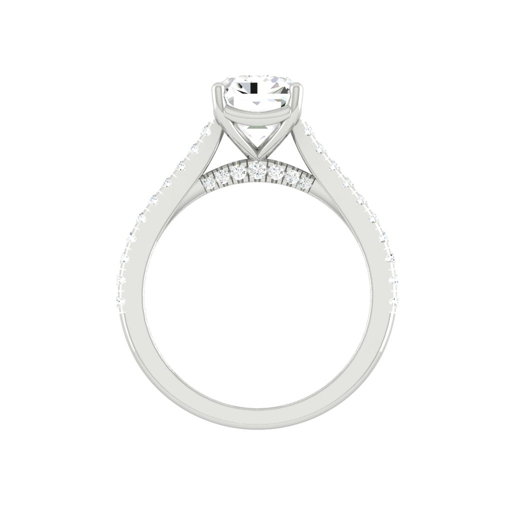 Load image into Gallery viewer, LUCCE FIRENZE™ Pavé Emerald Natural Diamond 0.61ct E VVS2 GIA 18K White Gold
