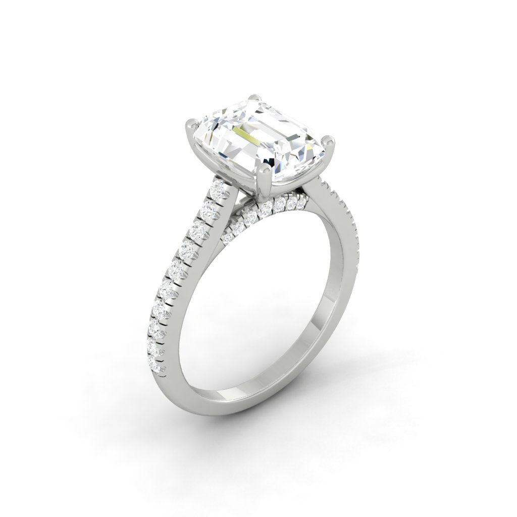 Load image into Gallery viewer, LUCCE FIRENZE™ Pavé Emerald Natural Diamond 0.61ct E VVS2 GIA 18K White Gold

