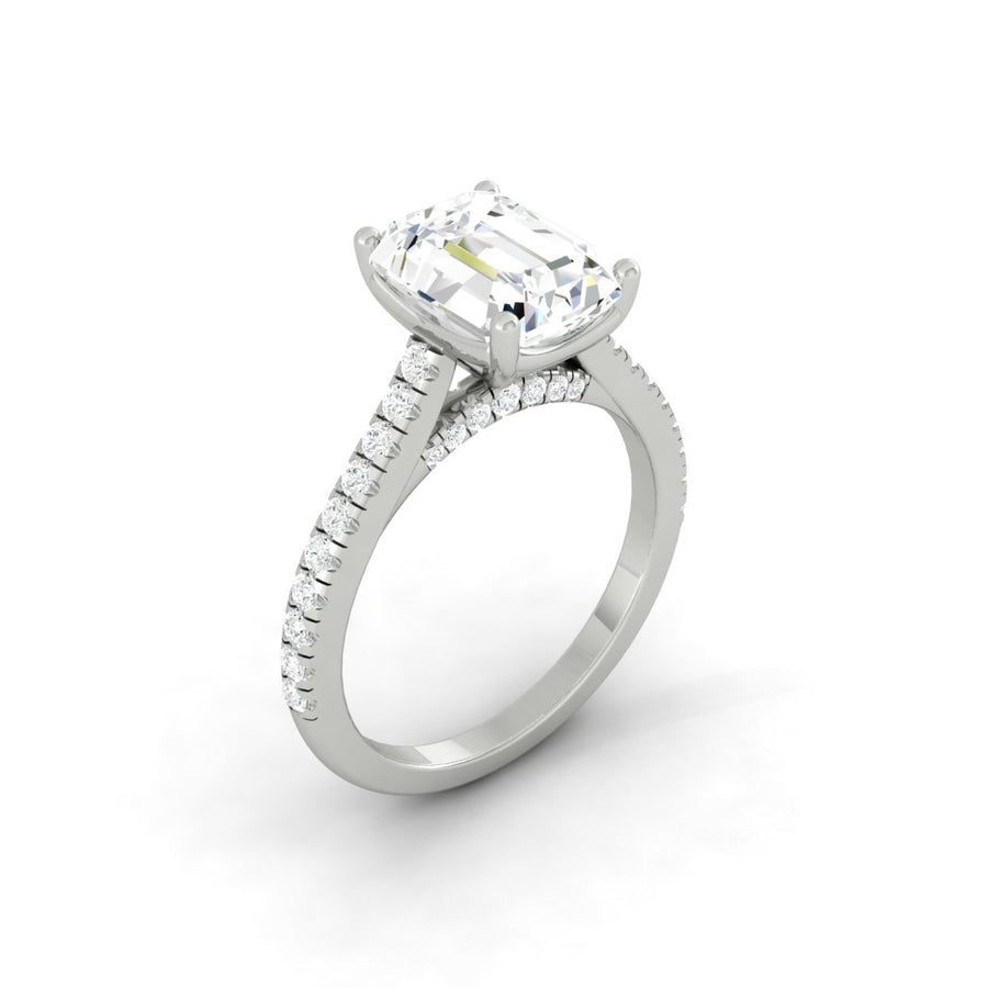 Load image into Gallery viewer, LUCCE FIRENZE™ Pavé Emerald Natural Diamond 0.61ct E VVS2 GIA 18K White Gold
