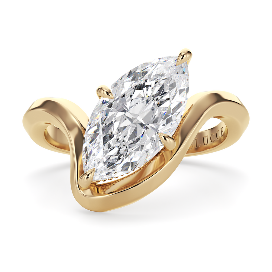 Load image into Gallery viewer, LUCCE CONSTANCE™ Fluire Marquise Lab Diamond 1.05ct D VVS2 IGI 14K Yellow Gold

