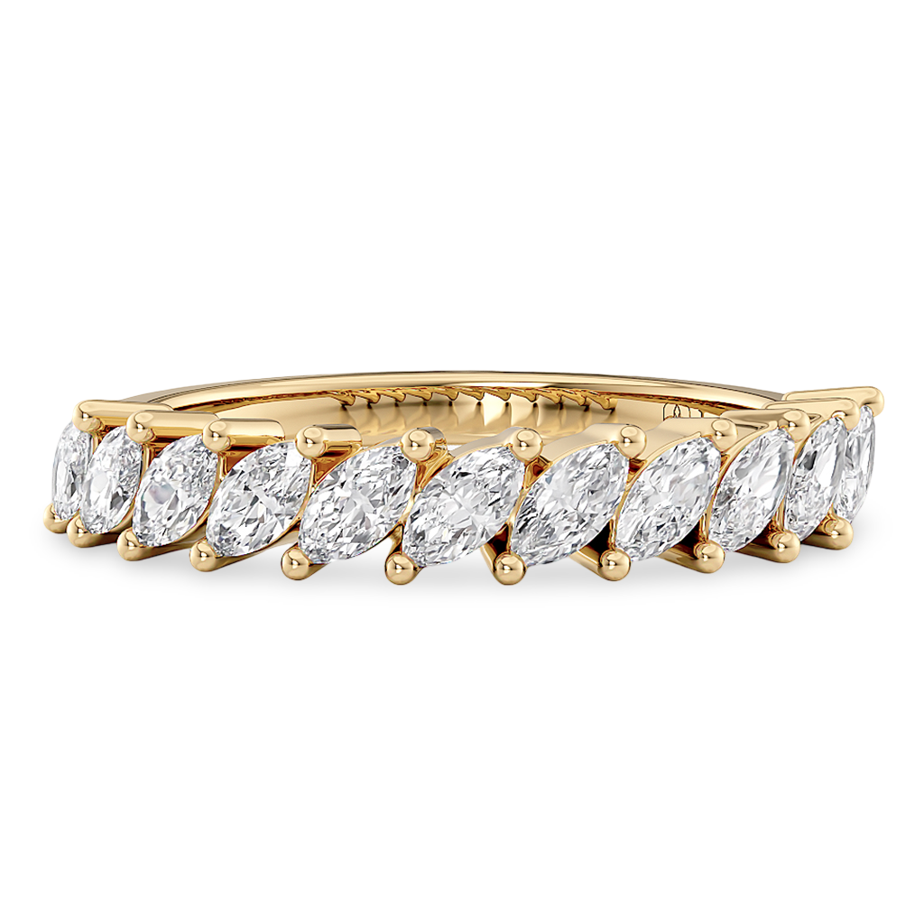Lucce Constance Lia 1.10CTW Lab Diamond 18K Yellow Gold