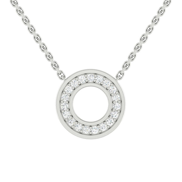 Kaela Eternity Necklace Round Moissanite