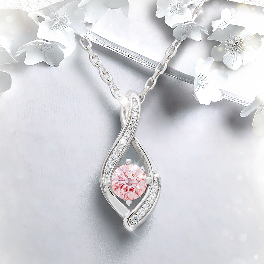 Load image into Gallery viewer, LUCCE FIORE™ Infinity Necklace ROSÉ™ Pink Diamond

