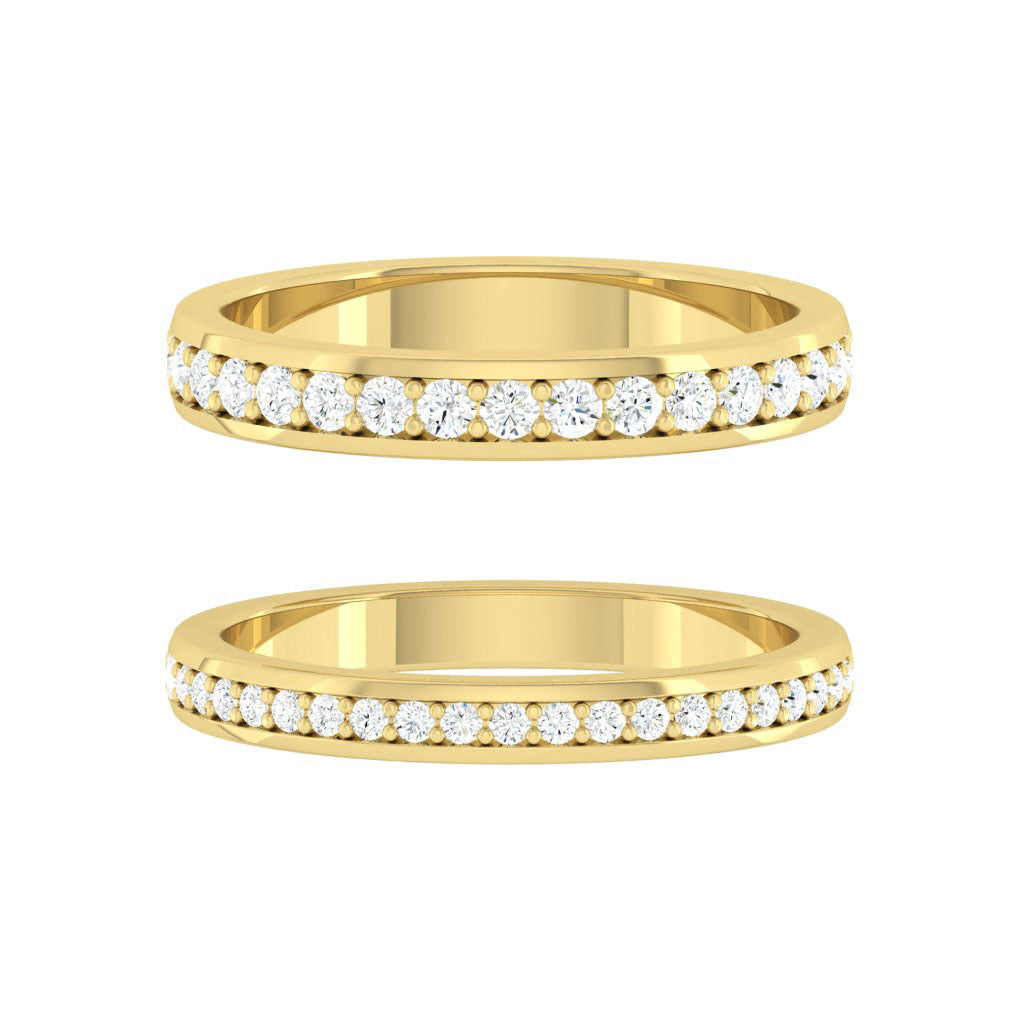 Lucce Kaela Band 0.21ctw Lab Grown Diamond 18k Yellow Gold