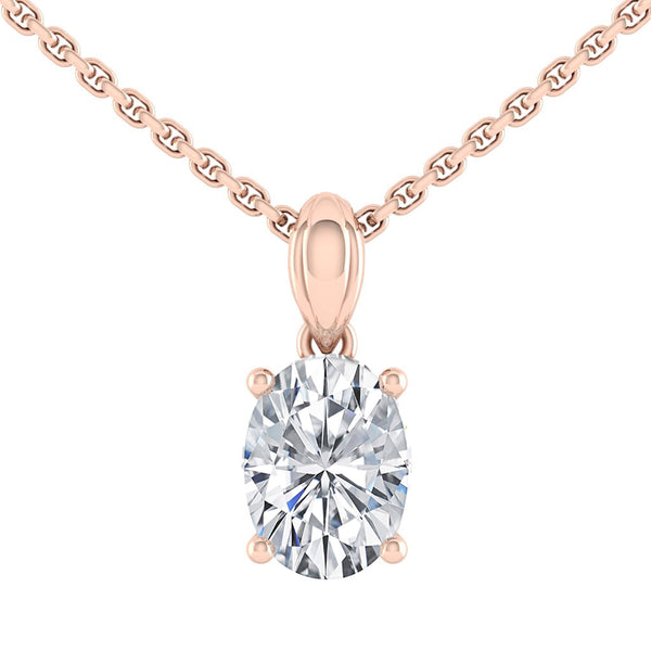 Kaela Oval Necklace Diamond