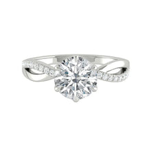 Load image into Gallery viewer, Lucce Fiore Sei Round Lab Diamond 0.51ct D VVS2 Id 18K White Gold
