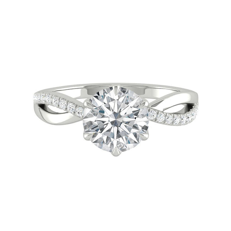 Fiore Sei Round Moissanite