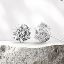 Load image into Gallery viewer, Lucce Azalea Earrings Round Diamond
