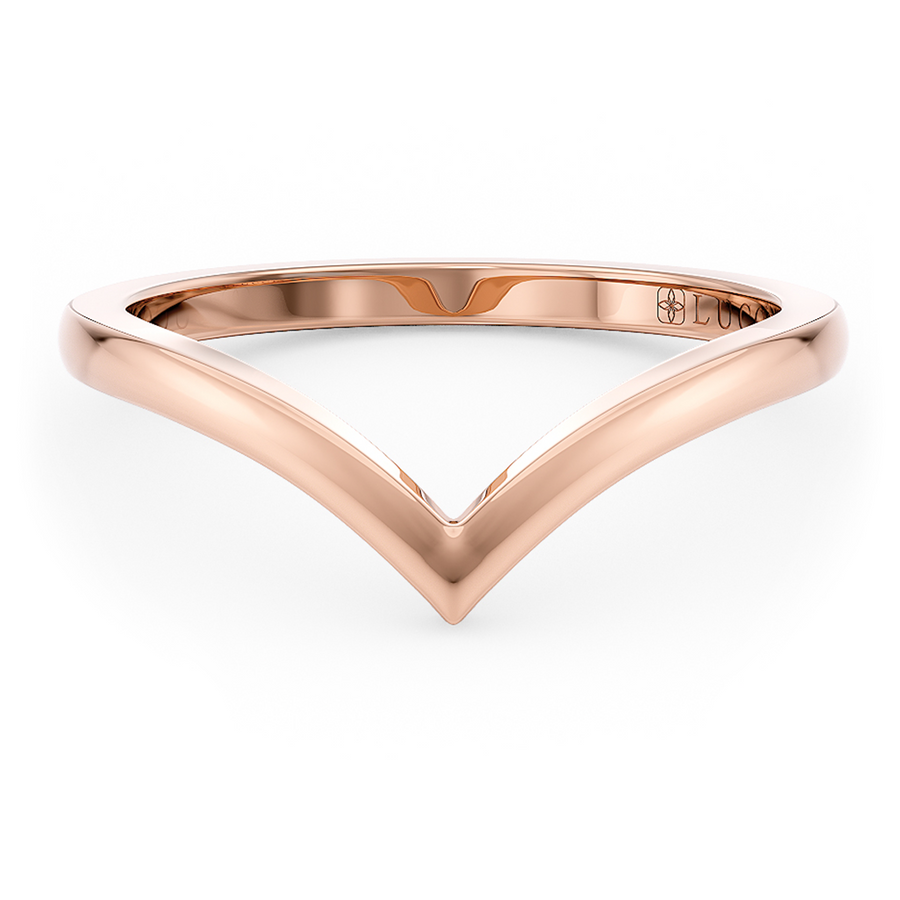Load image into Gallery viewer, LUCCE Chevron Plain band in Gold or Platinum
