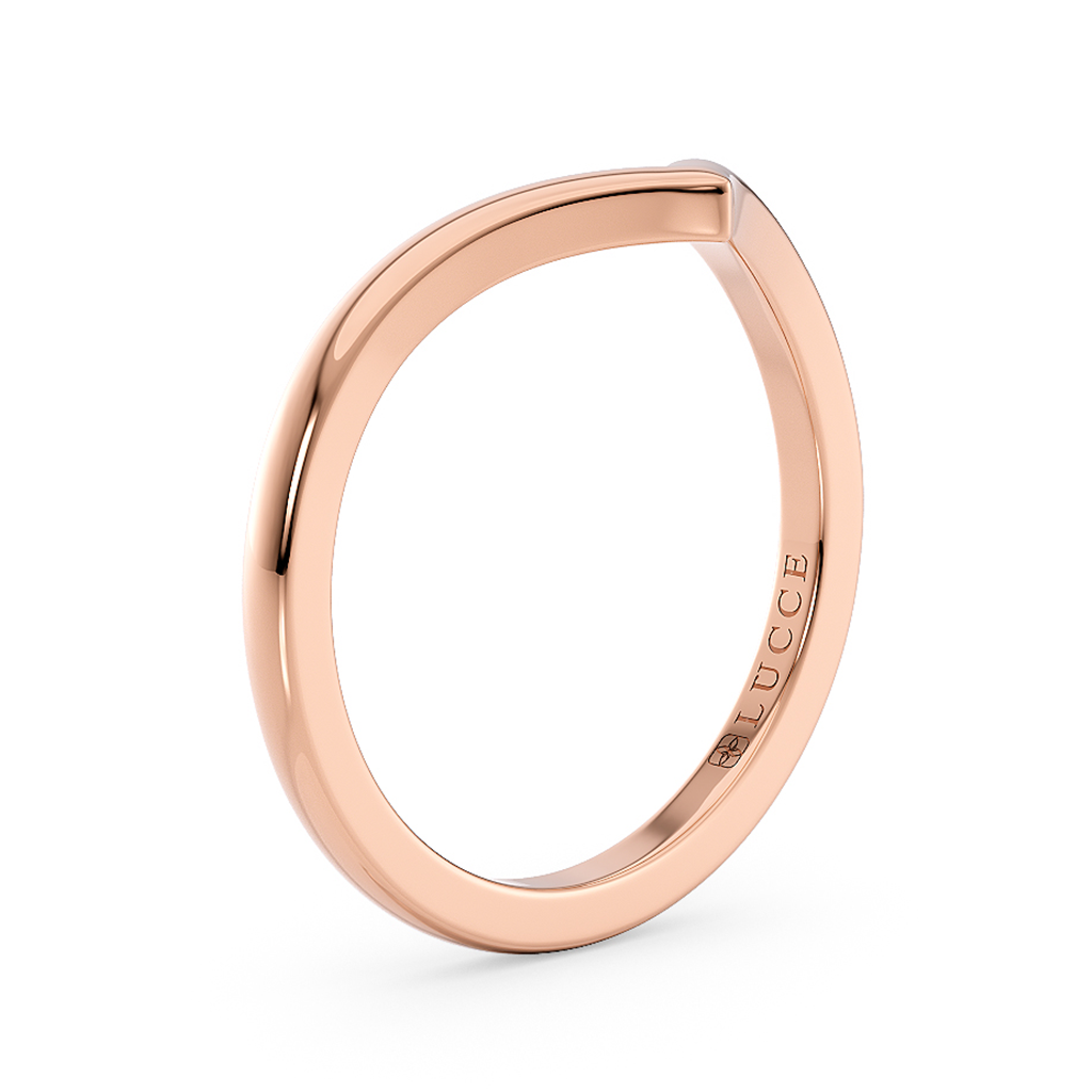 Load image into Gallery viewer, LUCCE Chevron Plain band in Gold or Platinum

