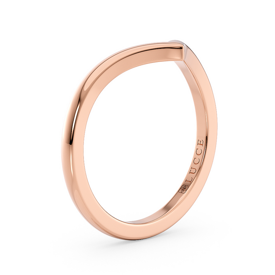 Load image into Gallery viewer, LUCCE Chevron Plain band in Gold or Platinum
