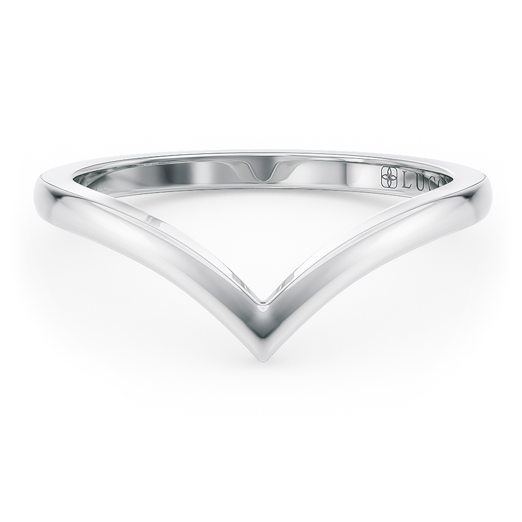 Load image into Gallery viewer, LUCCE Chevron Plain band in Gold or Platinum
