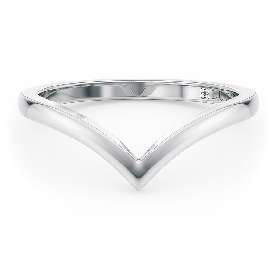Load image into Gallery viewer, LUCCE Chevron Plain band in Gold or Platinum
