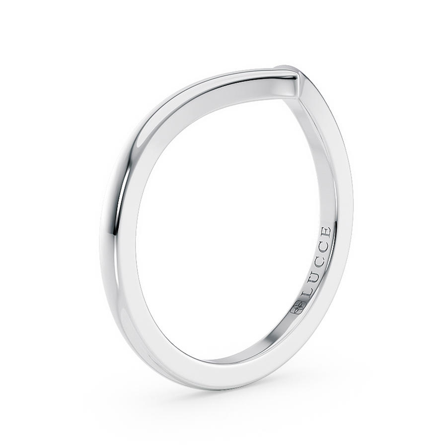 Load image into Gallery viewer, LUCCE Chevron Plain band in Gold or Platinum
