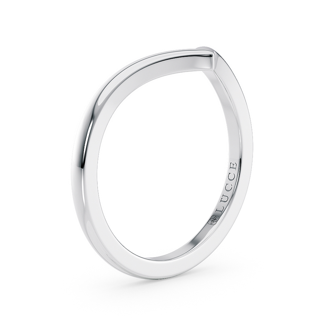 Load image into Gallery viewer, LUCCE Chevron Plain band in Gold or Platinum
