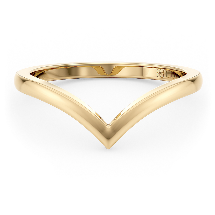 Load image into Gallery viewer, LUCCE Chevron Plain band in Gold or Platinum
