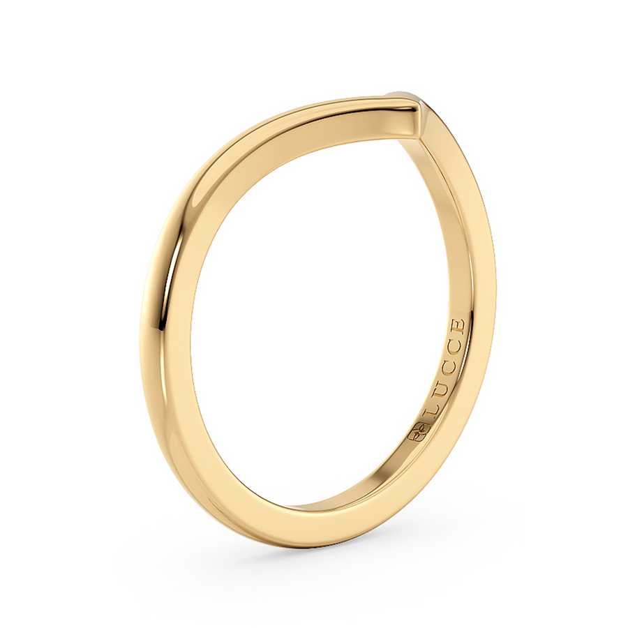Load image into Gallery viewer, LUCCE Chevron Plain band in Gold or Platinum
