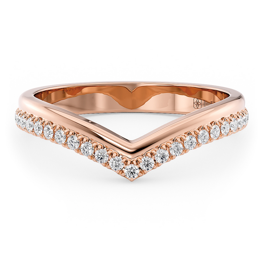 Load image into Gallery viewer, LUCCE Chevron with Diamond Pave in Gold or Platinum
