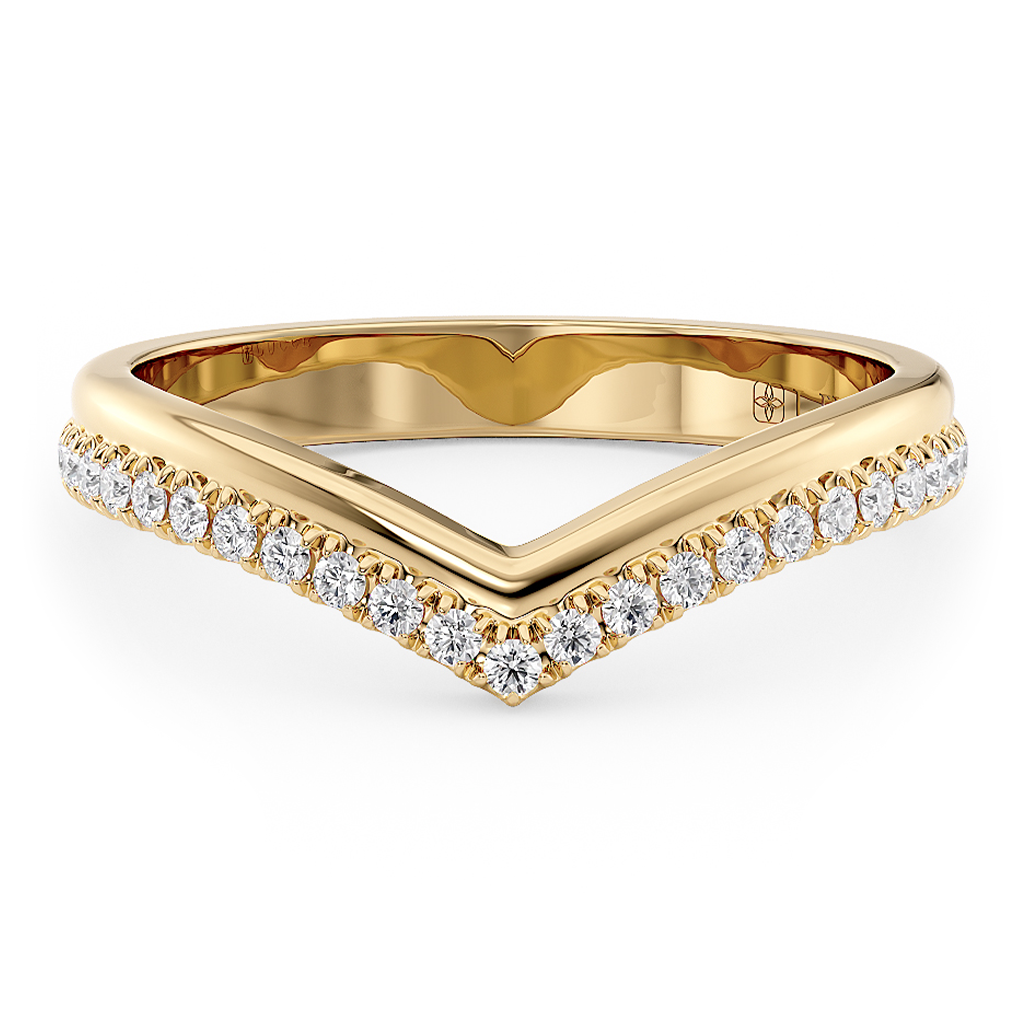 Load image into Gallery viewer, LUCCE Chevron with Diamond Pave in Gold or Platinum
