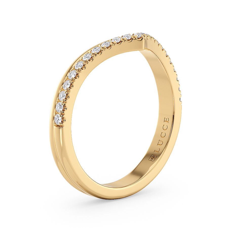 Load image into Gallery viewer, LUCCE Chevron with Diamond Pave in Gold or Platinum
