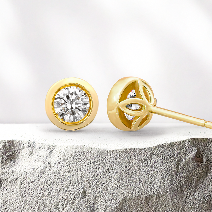 Load image into Gallery viewer, LUCCE CARLISLE™ 4-Petal Earrings Round Diamond

