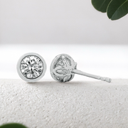 LUCCE CARLA™ 4-Petal Earrings Round 0.34ctw Lab Diamond S950