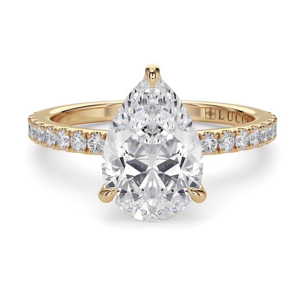 Lucce Lucia Halo Pavé Pear Diamond