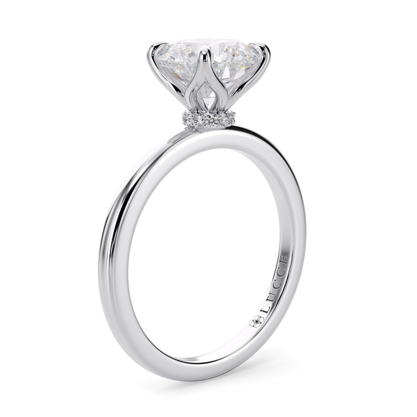 Lucce Lucia Halo Round Moissanite