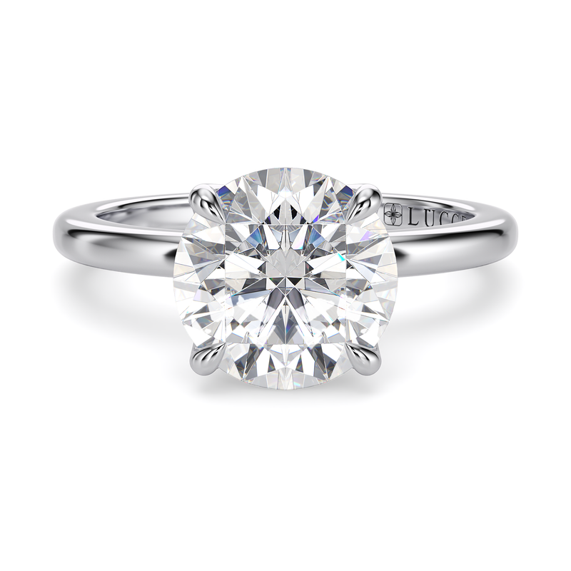 Lucce Lucia Halo Round Moissanite