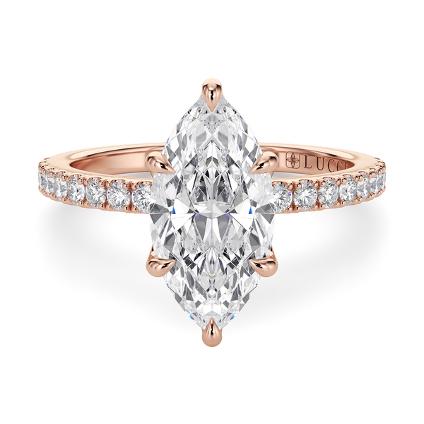 Lucce Lucia Pavé Marquise Moissanite