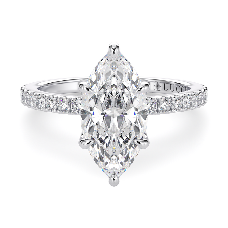 Lucce Lucia Pavé Marquise Moissanite