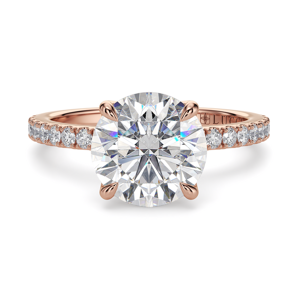 Lucce Lucia Pavé 4-Prong Round Diamond