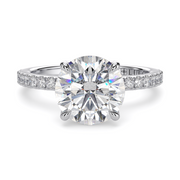 LUCCE LUCIA™ Pavé 4-Prong Round Diamond