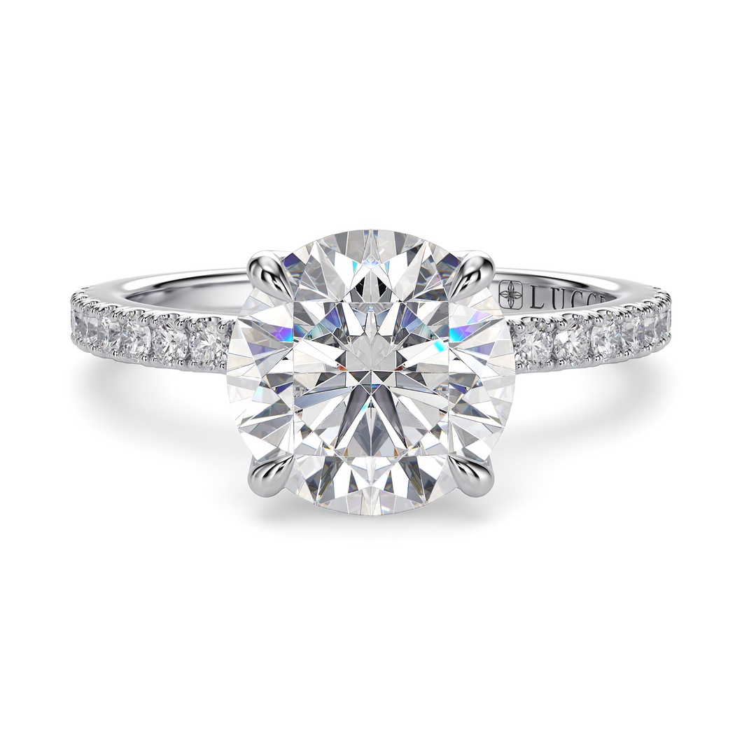 Lucce Lucia Pavé 4-Prong Round Diamond
