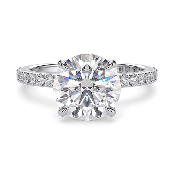 Lucce Lucia Pavé 4-Prong Round Diamond