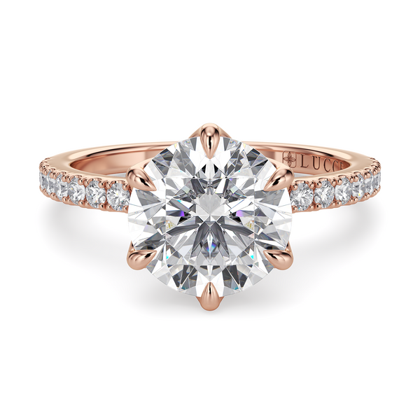 Lucce Lucia Pavé 6-Prong Round Diamond
