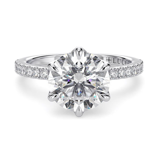 Lucce Lucia Pavé 6-Prong Round Diamond