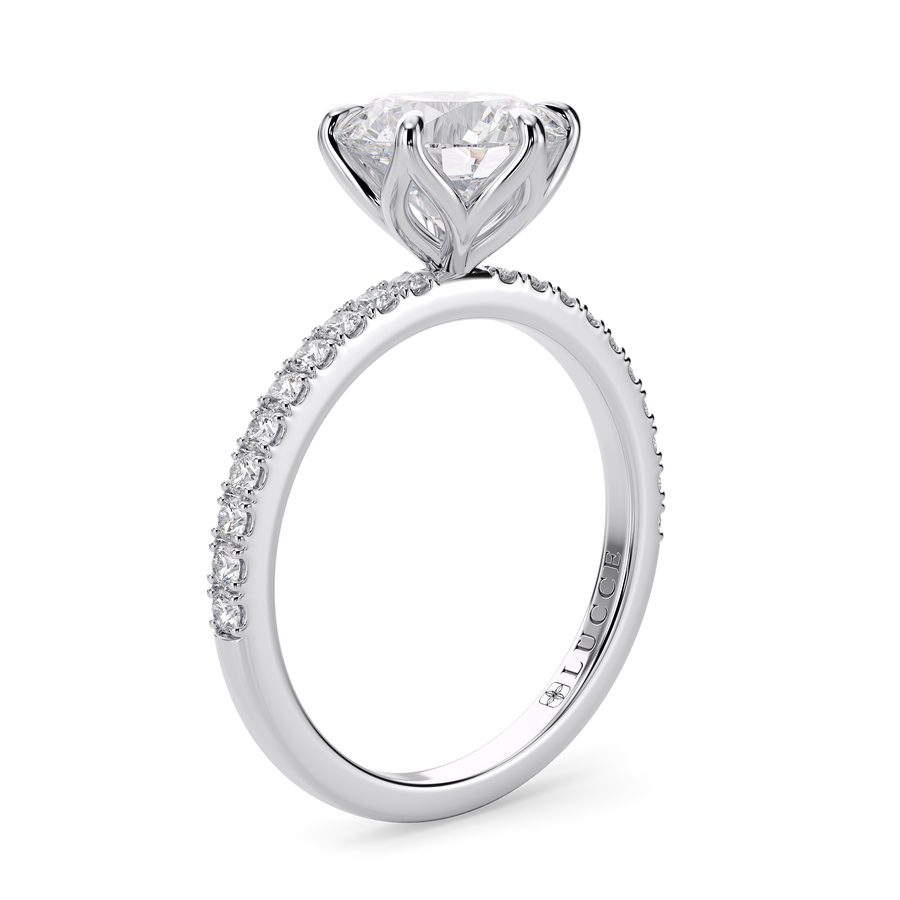Load image into Gallery viewer, LUCCE LUCIA™ Pavé 6-Prong Round Diamond
