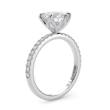 Load image into Gallery viewer, Lucce Lucia Pavé 6-Prong Round Moissanite
